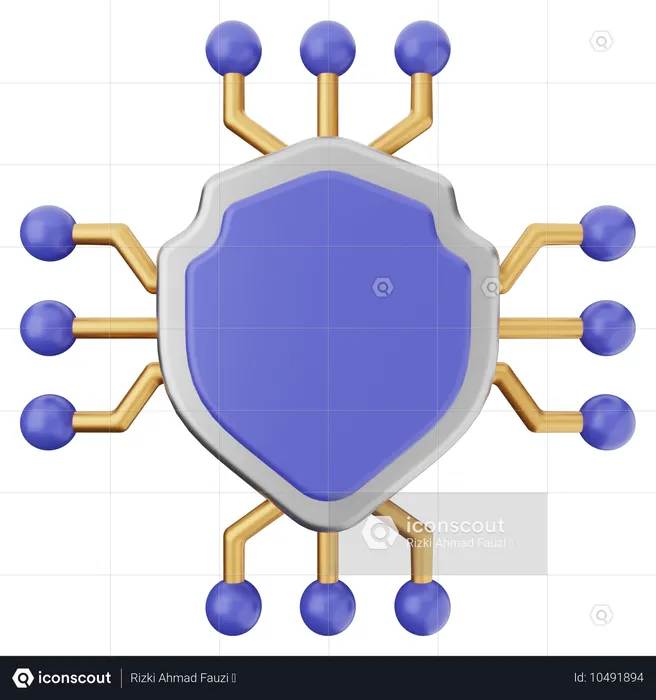 Ai Shield Protection  3D Icon