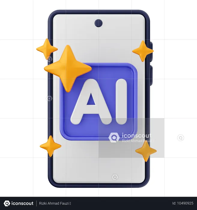 Smartphone ai  3D Icon