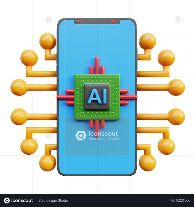 Ai Smartphone  3D Icon