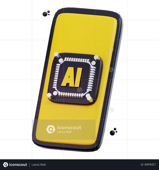 Ai Smartphone  3D Icon