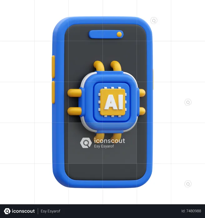 Ai Smartphone  3D Icon