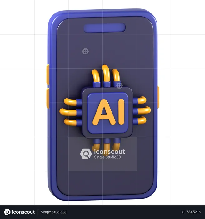 Ai Smartphone  3D Icon