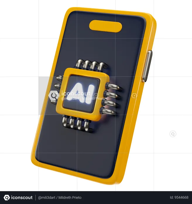 Ai Smartphone  3D Icon