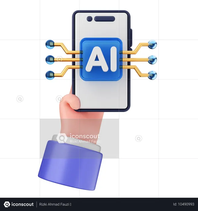 Ai Smartphone  3D Icon