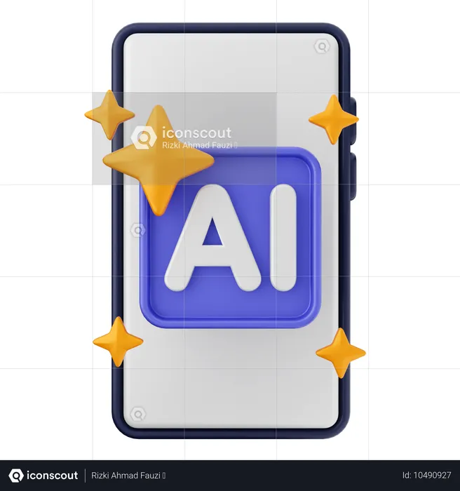 Ai Smartphone  3D Icon