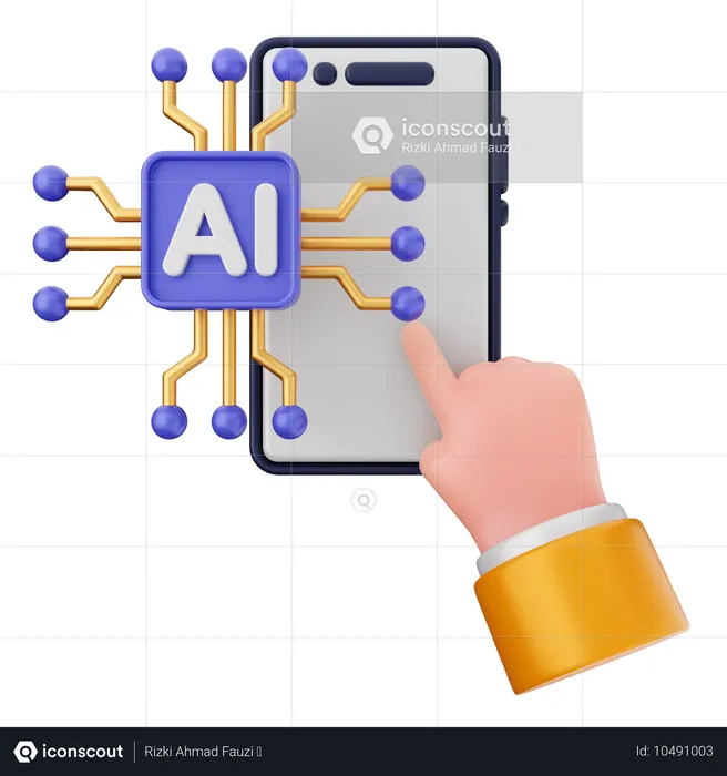 Ai Smartphone  3D Icon