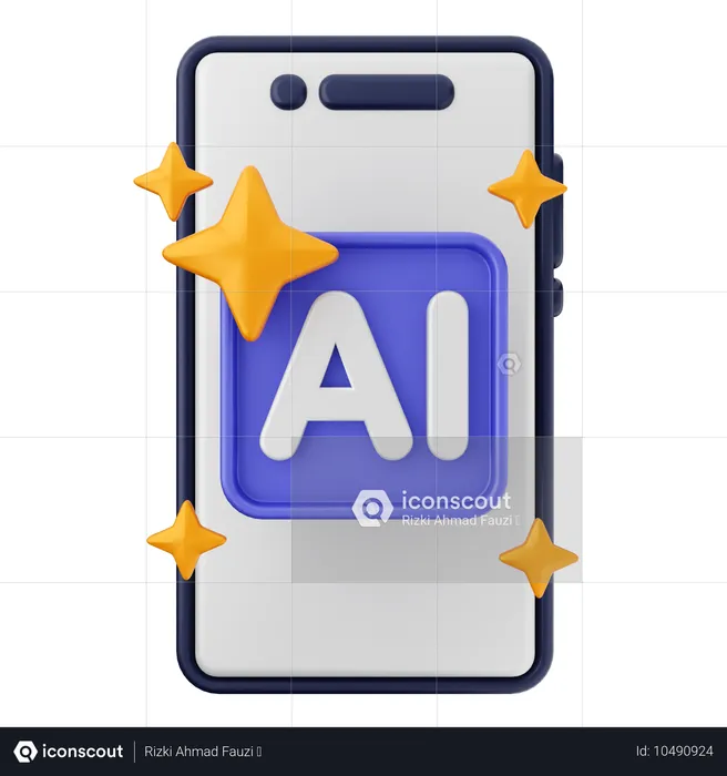 Ai Smartphone  3D Icon