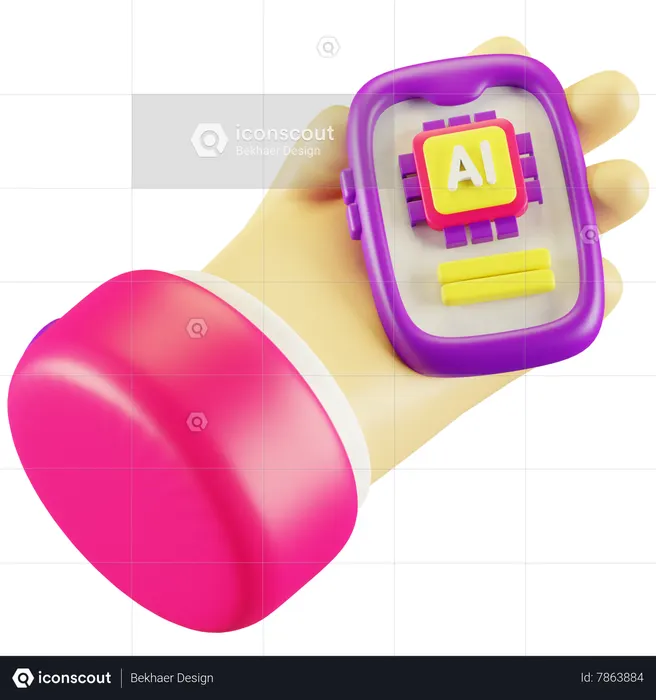 Ai Smartphone  3D Icon