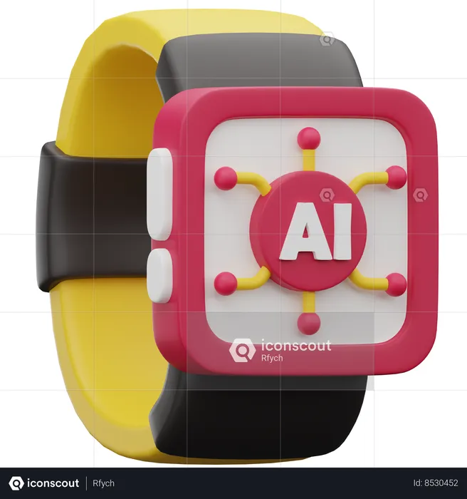 Ai smartwatch  3D Icon