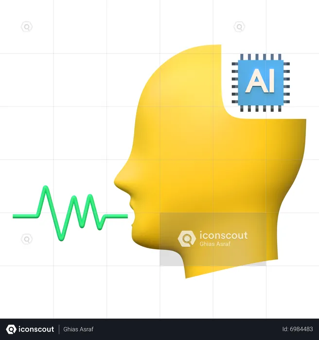 Génération de discours IA  3D Icon