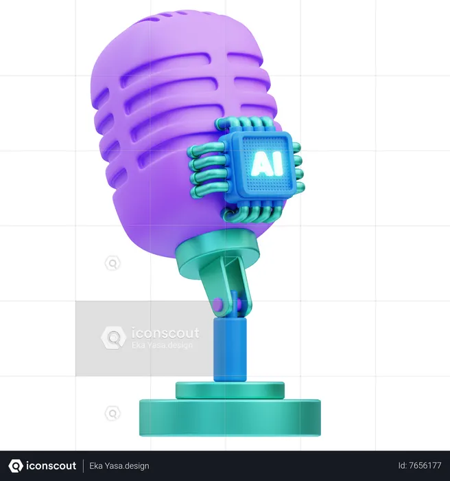 Ai Speech Recognition  3D Icon