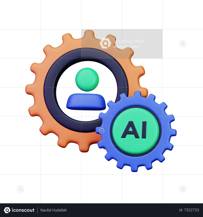 Ai Teamwork  3D Icon