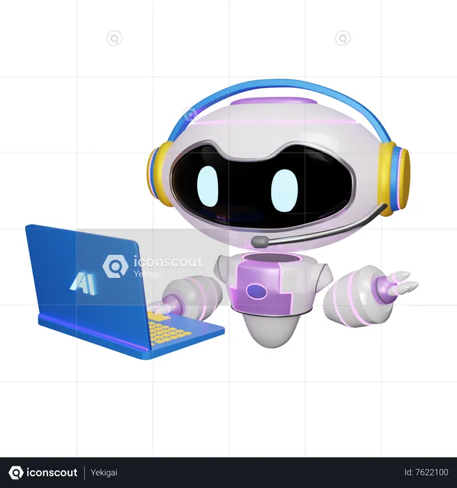 AI Virtual Assistant  3D Icon
