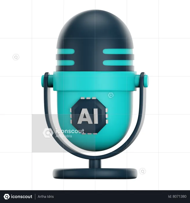 Ai Voice Recognition  3D Icon