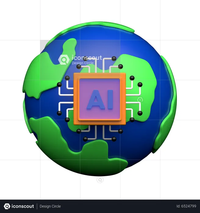 Ai world  3D Icon