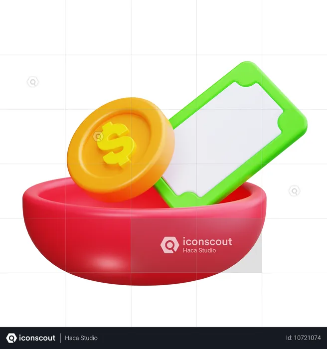 Aide financière  3D Icon