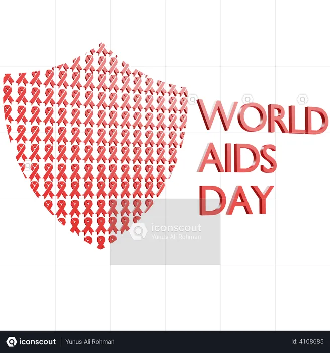 Aids Protection  3D Illustration