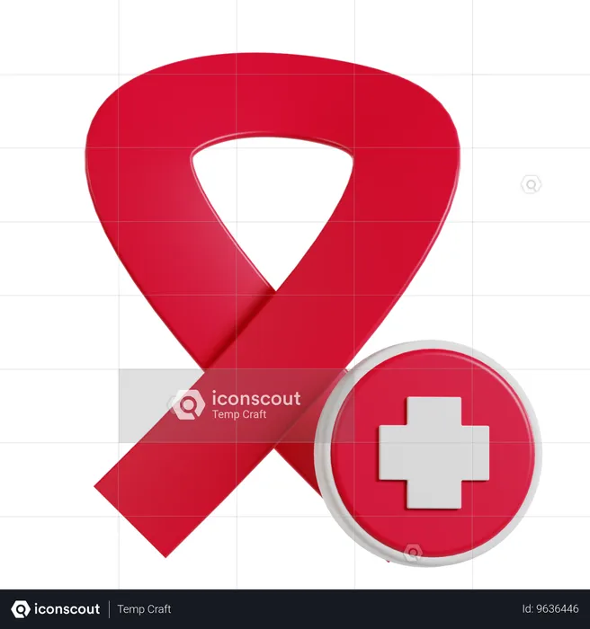 Aids Ribbon  3D Icon