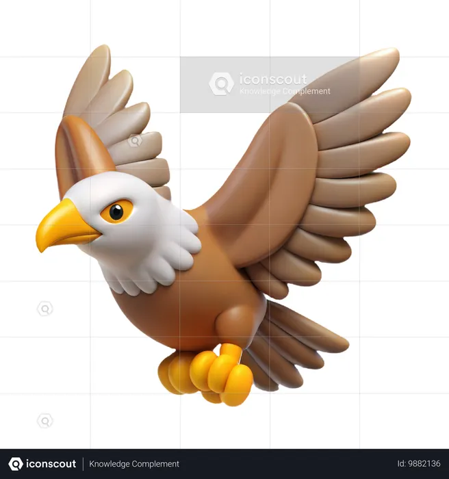 Aigle qui s'envole  3D Icon