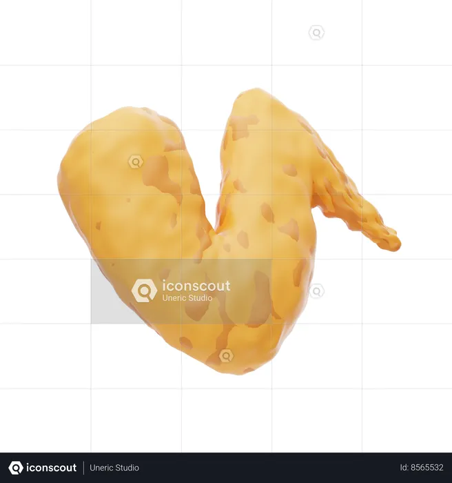 Aile de poulet  3D Icon