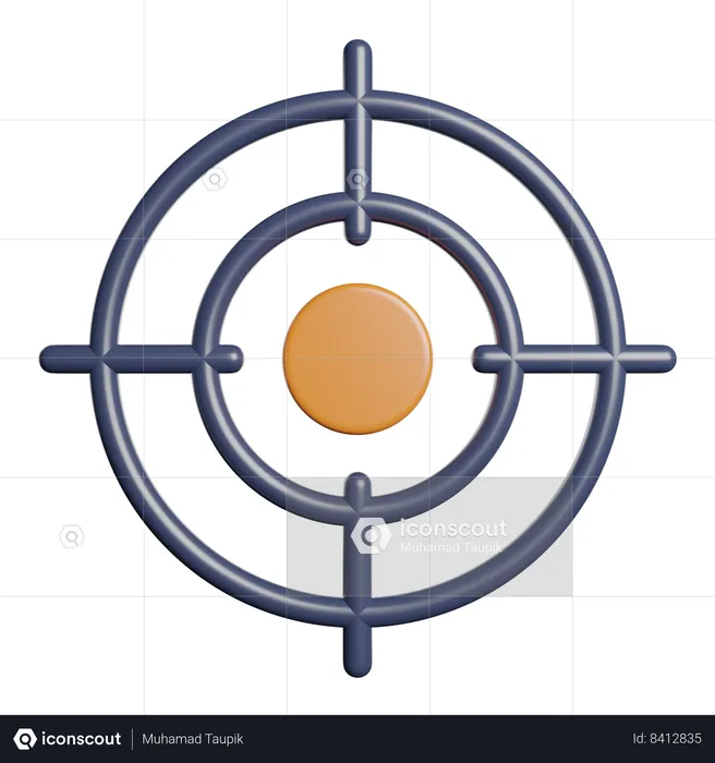 Aim Target  3D Icon