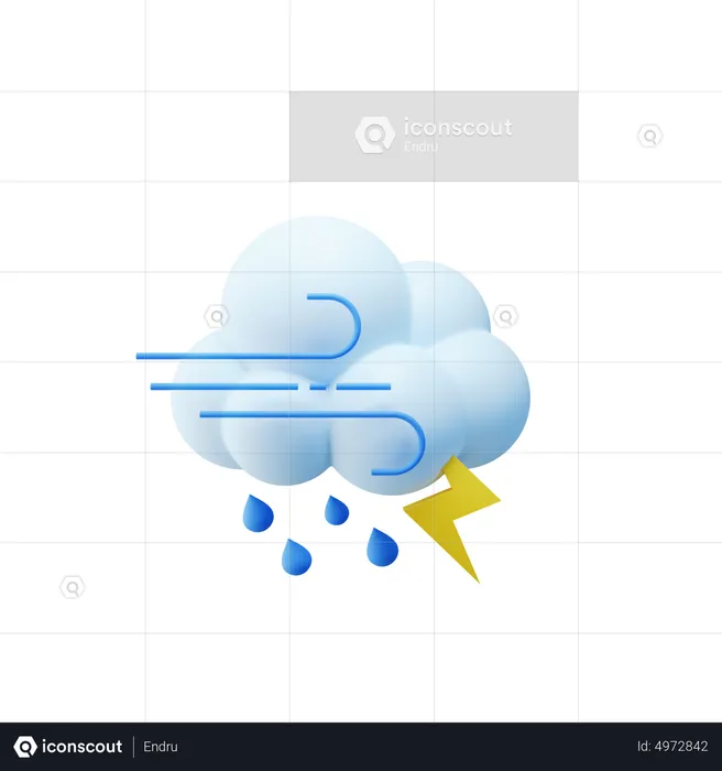 Ain avec du tonnerre et du vent  3D Icon