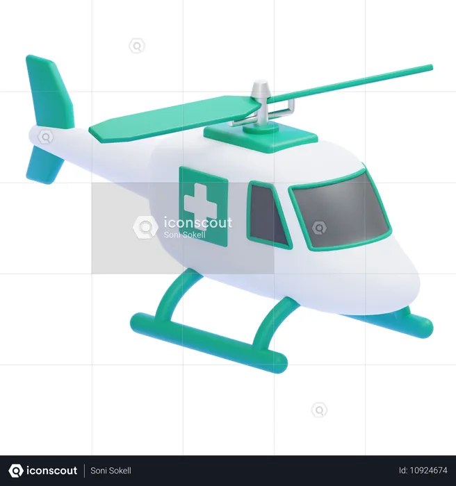 救急航空  3D Icon