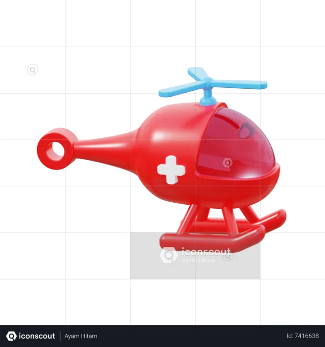 Air Ambulance  3D Icon