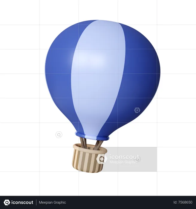 Air Balloon  3D Icon