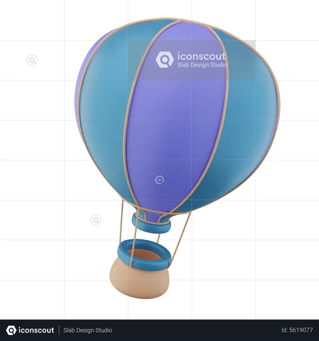 Air Balloon  3D Icon