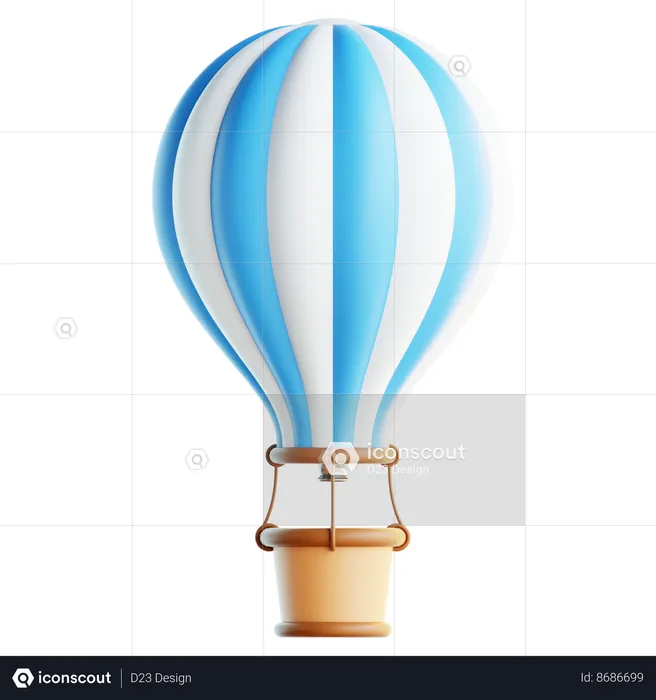 Air Balloon  3D Icon