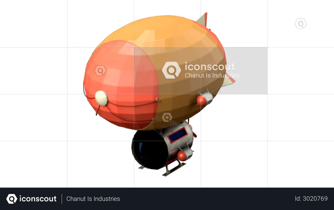 Air Balloon  3D Illustration