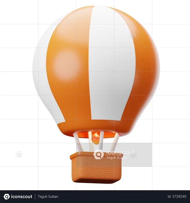 Air Balloon  3D Illustration