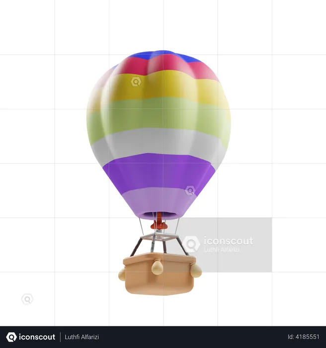 Air Balloon  3D Illustration