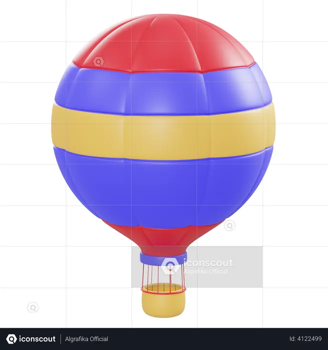 Air Balloon  3D Illustration