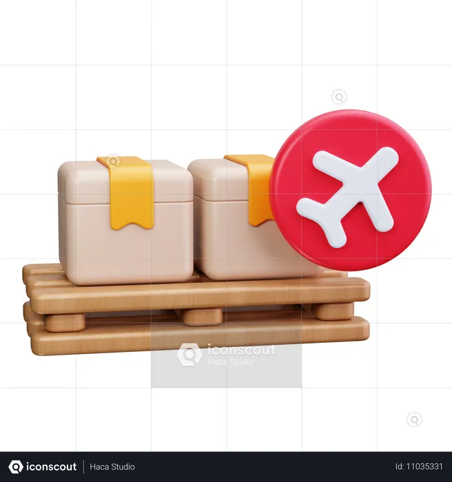 Air Freight  3D Icon