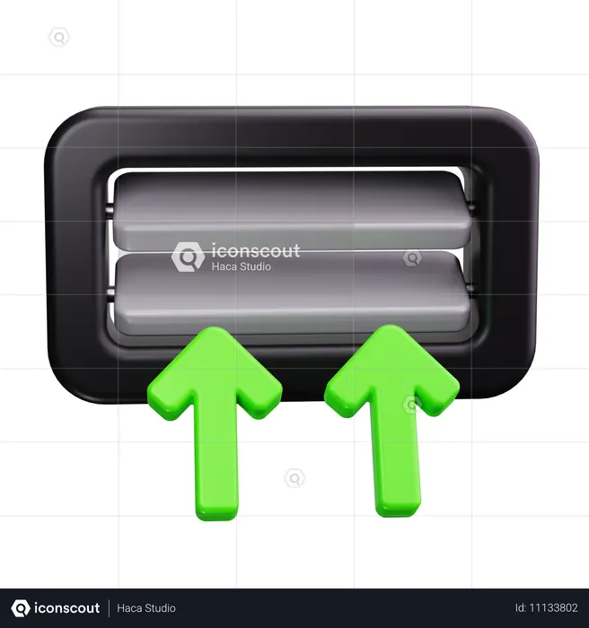 空気の動き  3D Icon