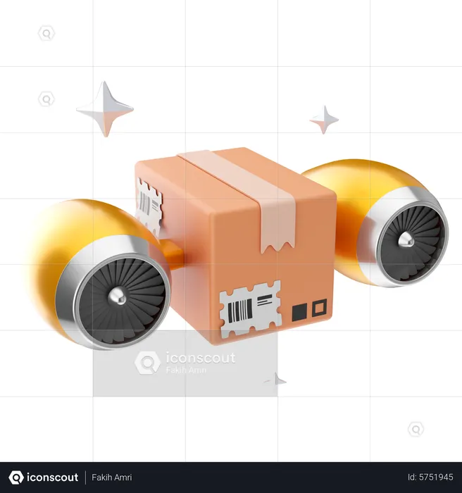 Air Shipping  3D Icon