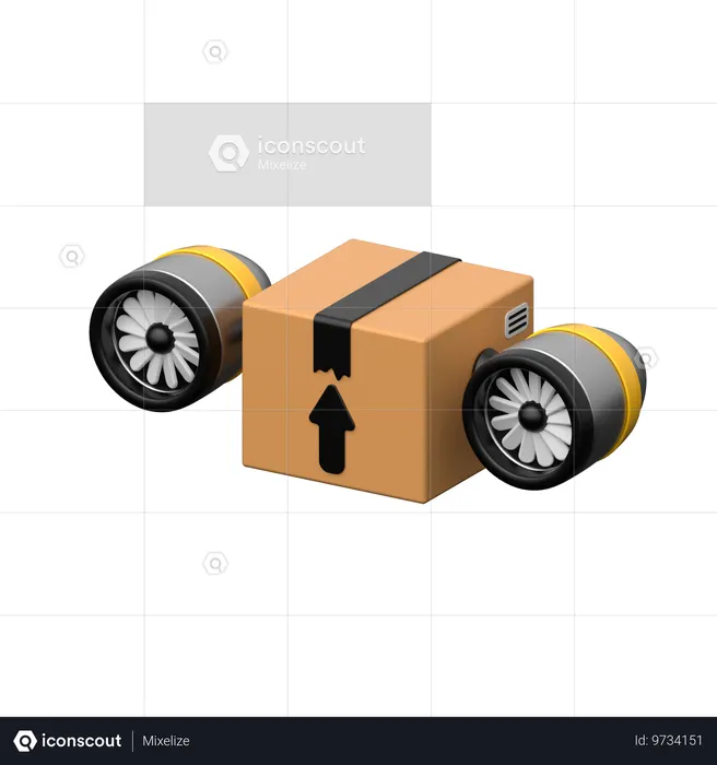 Air Shipping  3D Icon