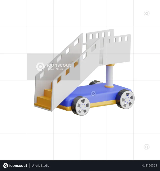 Aircraft Stairs  3D Icon