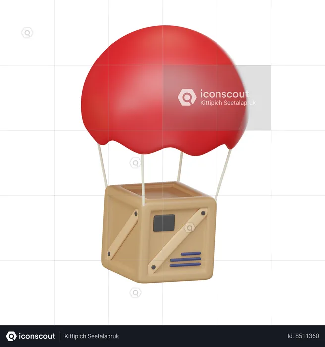 Airdrop Parachute  3D Icon