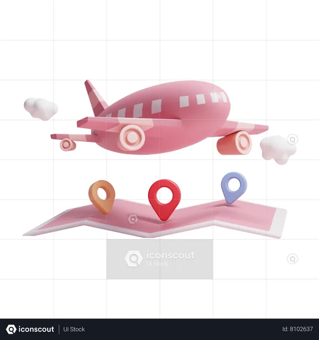 Airline Location  3D Icon