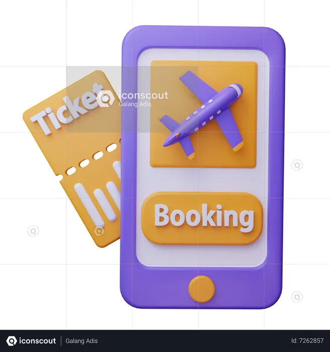 Airplane Booking  3D Icon