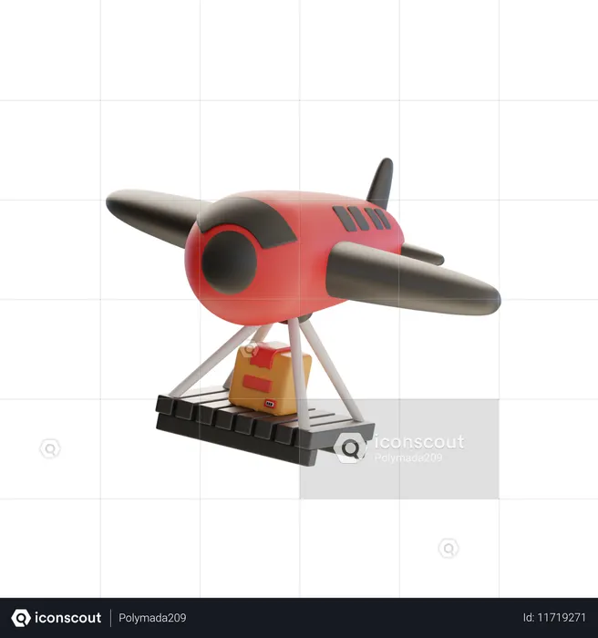 Airplane Carrying Box  3D Icon