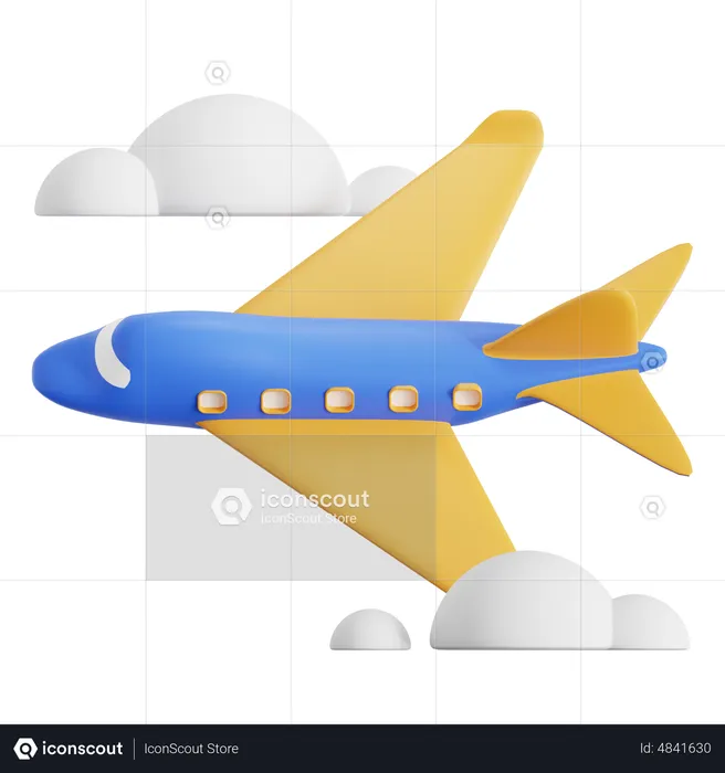Airplane Flight  3D Icon