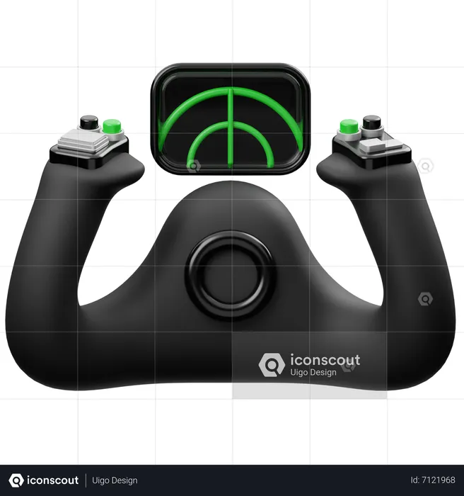 Airplane Steering Wheel  3D Icon