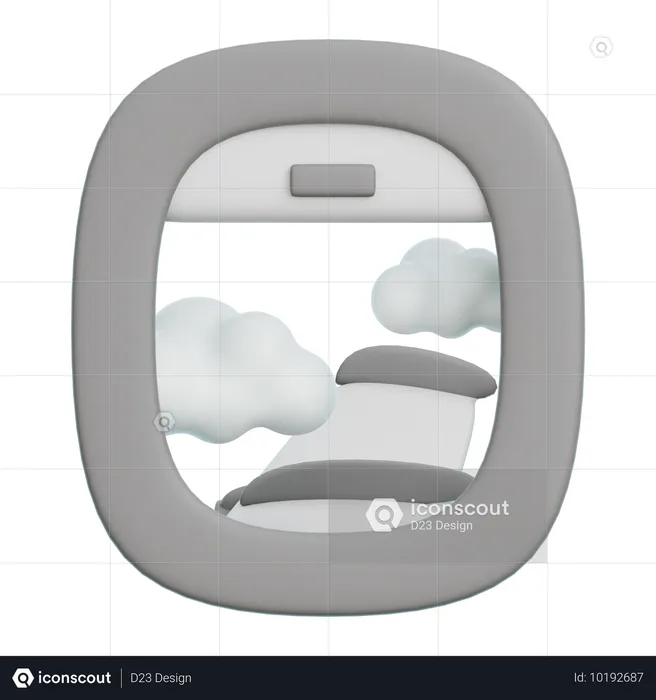 Airplane Window  3D Icon