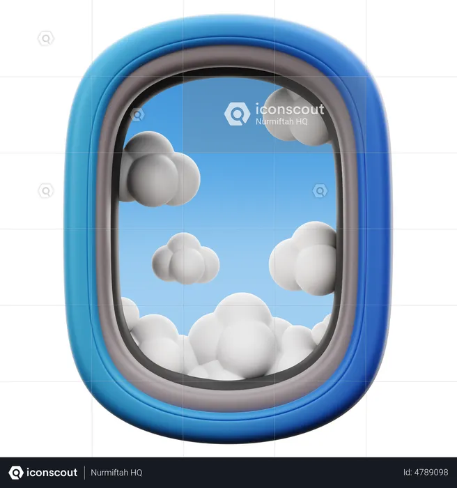 Airplane Window  3D Icon