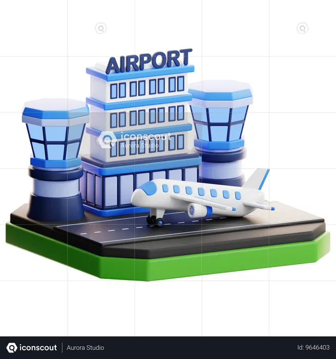 空港  3D Icon