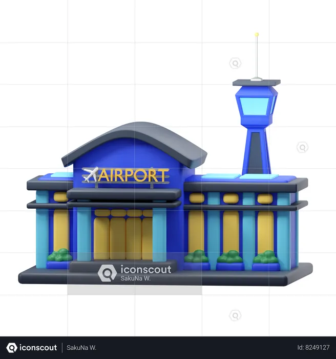 Airport  3D Icon